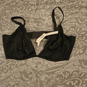 NWT Incredible By Victoria's Secret Unlined Plunge Black Bra 38DD